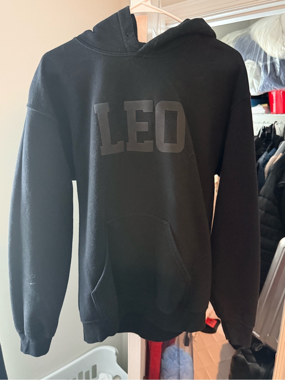 LEO Men's Black Performance Hoodie Jacket